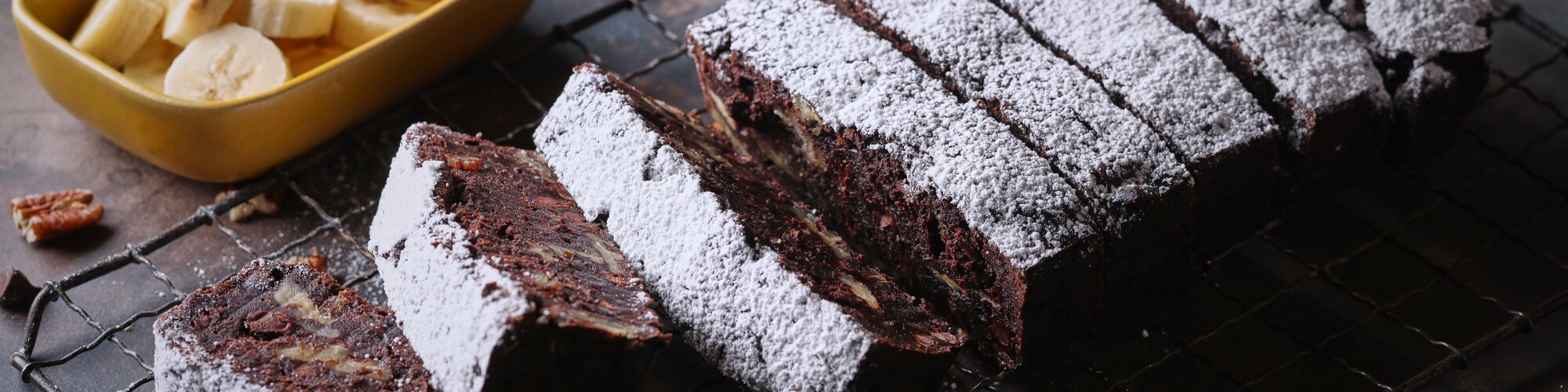 Gluten Free Double Chocolate Banana Pecan Loaf